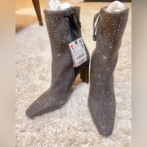 ZARA Rhinestone Ankle Boots - Picture 5 of 7